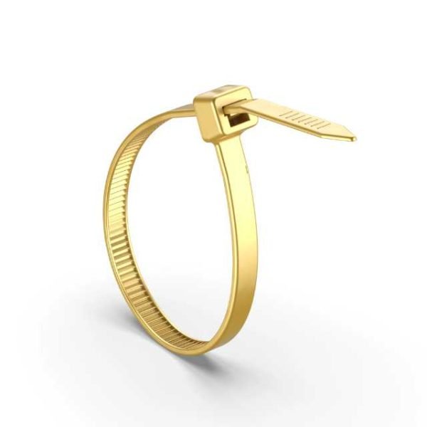 Gold zip ties