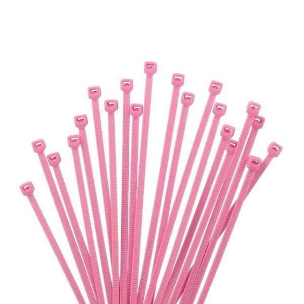 neon pink zip ties 10