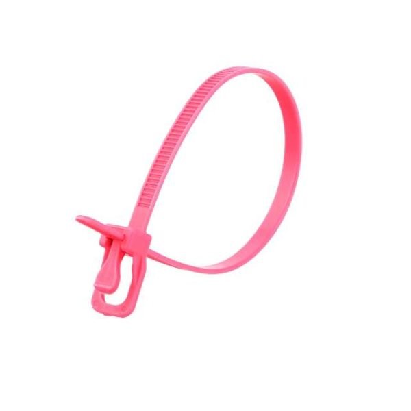 pink reusable zip ties
