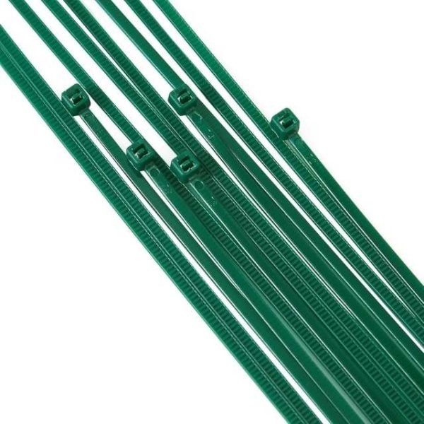 small dark green cable ties