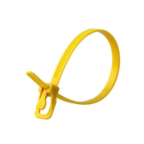 yellow reusable cable ties